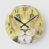 Horloge Ronde Lion africain (Recto)