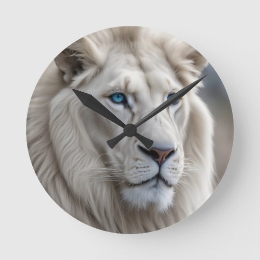 Horloge Ronde Lion blanc (Recto)