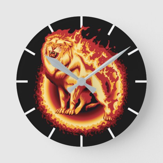 Horloge Ronde Lion de feu (Recto)