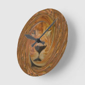 Horloge Ronde Lion sourire (Angle)