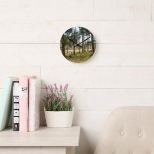 Horloge Ronde Liste forestière à feuillage persistant 2