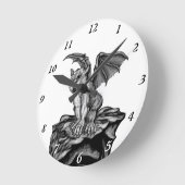 Horloge Ronde Little Golem Gargoyle (Angle)