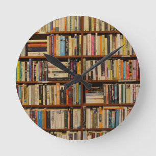 Horloge Ronde Livres dans la bibliothèque