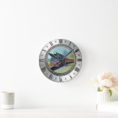 HORLOGE RONDE LOCOMOTIVE (Maison)