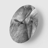 Horloge Ronde L'oeil d'un éléphant (Angle)