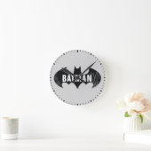 Horloge Ronde Logo Bat Avec Gotham Etching (Maison)