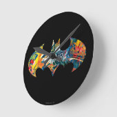 Horloge Ronde Logo Batman Neon/80s Graffiti (Angle)