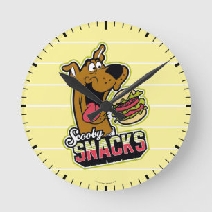 Horloge Ronde Logo de casse-croûte de Scooby-Doo "Scooby"