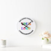 Horloge Ronde Logo de Custom Business (Maison)