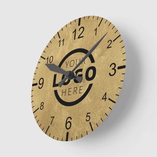 Horloge Ronde Logo de Custom Company (Angle)