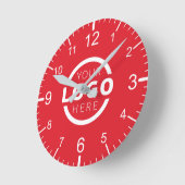Horloge Ronde Logo de Custom Company (Angle)