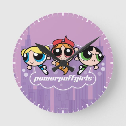 Horloge Ronde Logo de l'équipe de Powerpuff (Recto)