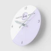 Horloge Ronde Logo de marque monogram style custom (Angle)