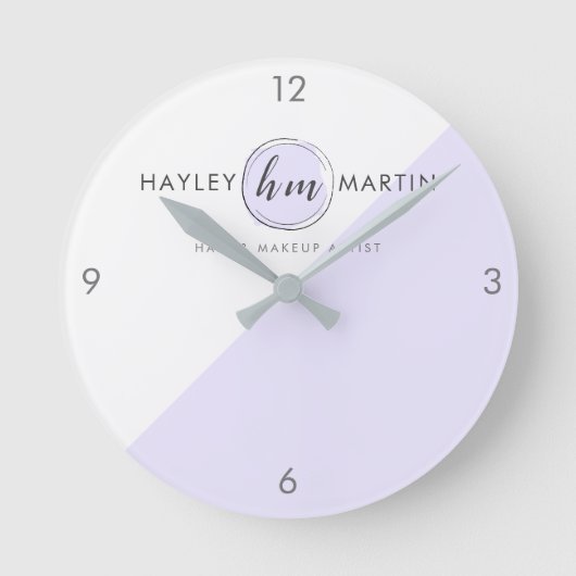 Horloge Ronde Logo de marque monogram style custom (Recto)