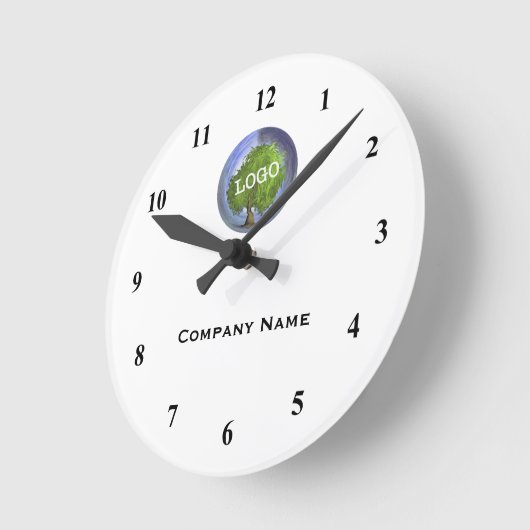 Horloge Ronde Logo d'entreprise (Angle)