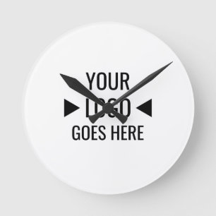 Horloge Ronde Logo d'entreprise personnalisable facile