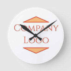 Horloge Ronde Logo d'entreprise personnalisé 
