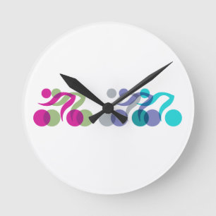 Horloge Ronde Logo du cool Bikers