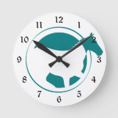 Horloge Ronde Logo moderne Turquoise Horse Circle (Recto)