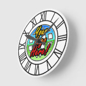 Horloge Ronde Logo personnalisé Cadeau d'entreprise (Angle)