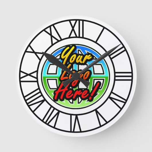 Horloge Ronde Logo personnalisé Cadeau d'entreprise (Recto)