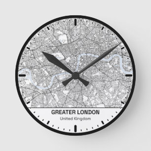 Horloge Ronde London Clock City Line Art