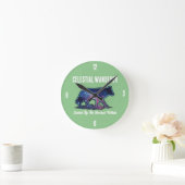Horloge Ronde Lone Galaxy Wolf Silhouette - (Maison)
