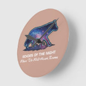 Horloge Ronde Lone Galaxy Wolf Silhouette - Echoes (NO NUMBERS) (Angle)