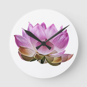 Horloge Ronde Lotus blossom