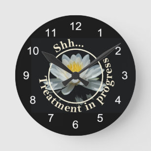 Horloge Ronde Lotus Flower