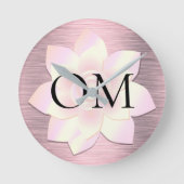 Horloge Ronde Lotus OM élégant rose (Recto)