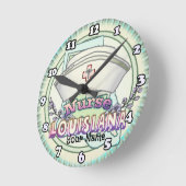 Horloge Ronde Louisiana Nurse (Angle)