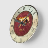 Horloge Ronde Loup de Capitoline (Angle)