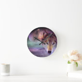 Horloge Ronde Loup de lune (Maison)
