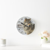 Horloge Ronde Loup d'hiver (Maison)