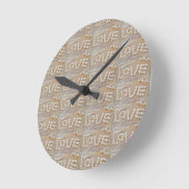 Horloge Ronde Love Heart Sea Shell Beach Hearts Seashells été (Angle)