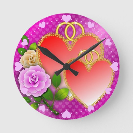 Horloge Ronde Love Hearts Saint Valentin-20362 (Recto)
