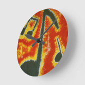 Horloge Ronde Love Music Notes Tie Dye (Angle)