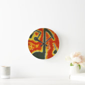 Horloge Ronde Love Music Notes Tie Dye (Maison)