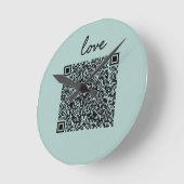 Horloge Ronde Love QR Code (Angle)