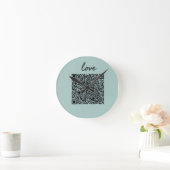 Horloge Ronde Love QR Code (Maison)