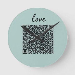 Horloge Ronde Love QR Code