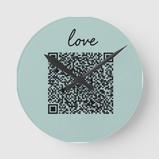 Horloge Ronde Love QR Code (Recto)