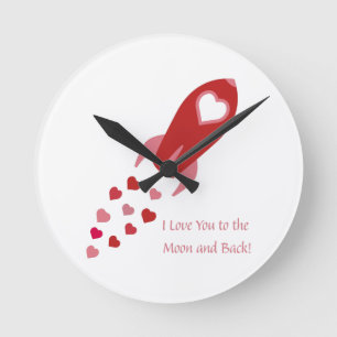 Horloge Ronde Love You to the Moon and Back Rocket Ship