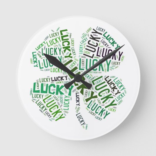 Horloge Ronde Lucky Clover Word (Recto)