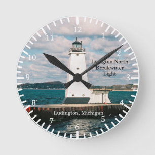 Horloge Ronde Ludington North Breakwater Light clock