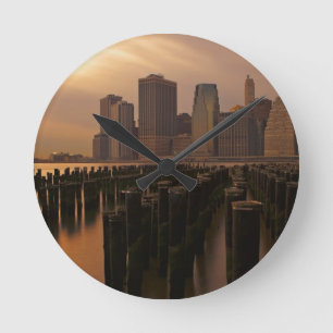Horloge Ronde Lueur de coucher du soleil pendant les cieux