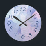 Horloge Ronde Lumières du nord II<br><div class="desc">Décor à la maison</div>