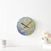 Horloge Ronde Luminosité matinale| peinture d'aquarelle blanche  (Maison)