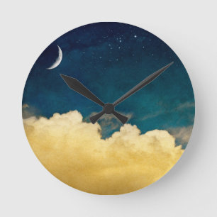 Horloge Ronde Lune et Cloudscape